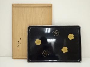 象彦造　定紋蒔絵進物盆（共箱）